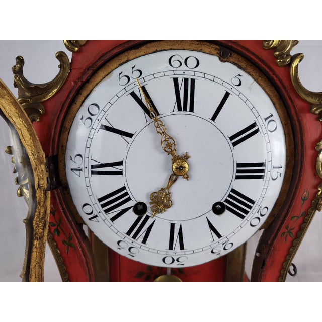 Antique Neuchâtel Pendulum Clock with Console, 1760-80, with Three Bells, 1770 For Sale - Image 15 of 18