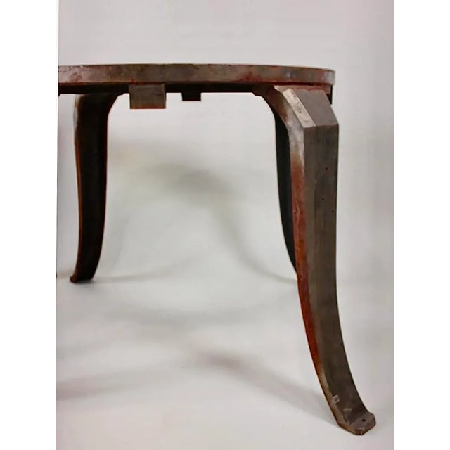 Gray Pair of Industrial Glass Top Tables Circa 1940s For Sale - Image 8 of 9