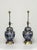 1980s Pair of 1980s Blue and White Ginger Jar Table Lamps With Bronze Mounts and Gilt by Speer For Sale - Image 5 of 12