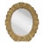 Mid 20th Century Vintage Oval Louis XVI Giltwood Table Mirror with Bow and Trompe L'Oeil Accents For Sale