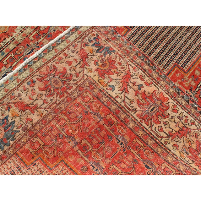 Textile Extremely Fine Antique Persian Mishan Malayer With Unique Design 4'3"x5'9" For Sale - Image 7 of 7