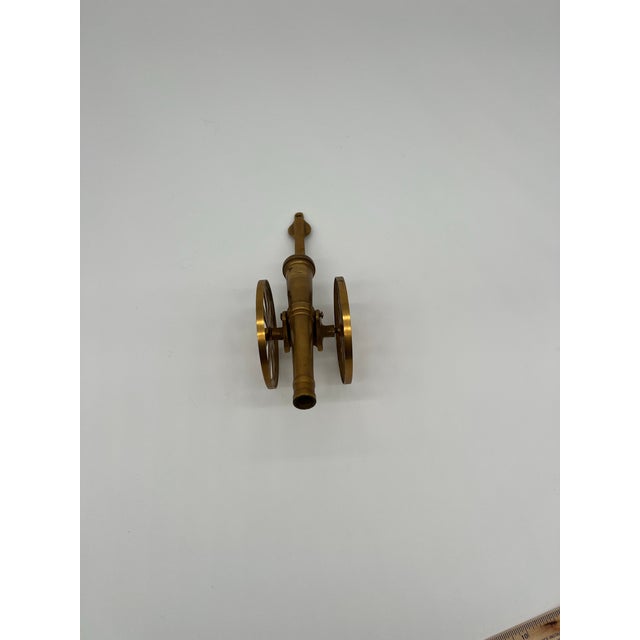 Brass Mid Century Brass Cannon For Sale - Image 8 of 9