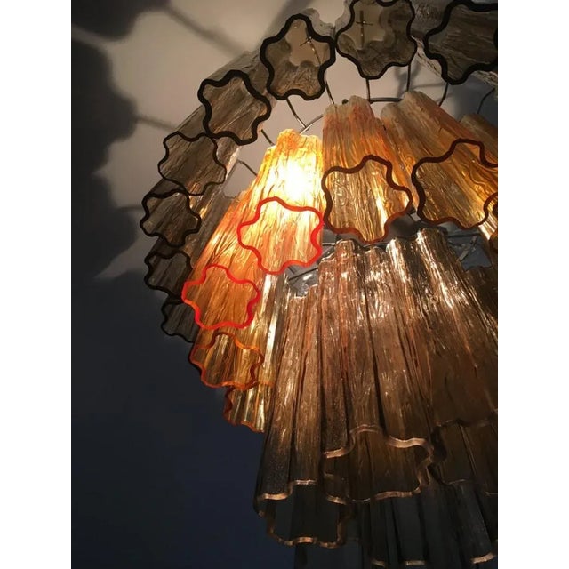 Transparent Contemporary Murano Glass Sputnik Chandelier Multicolors, Mazzega Style For Sale - Image 8 of 9