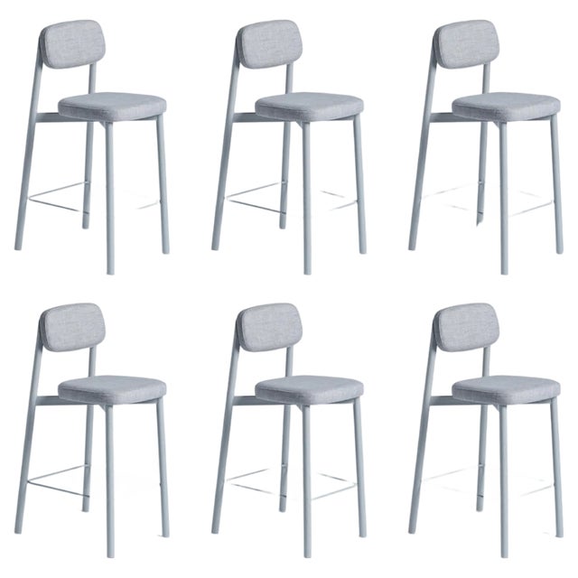 Grey Residence 65 Counter Chairs by Kann Design, Set of 6 For Sale