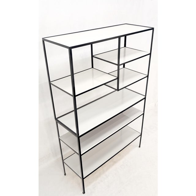Frederick Weinberg Iron White Enamel Shelves Etagere Wall Unit Chairish