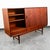 Wood Mid Century Danish Modern Credenza Highboard Bar Sideboard Denmark Teak Drawers For Sale - Image 7 of 12