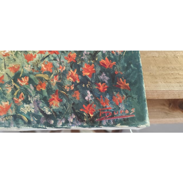 Buros, European Lakeside Scene, 1960s, Oil on Canvas For Sale - Image 4 of 7