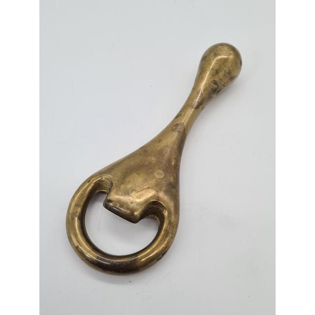 Mid-Century Modern Vintage Brass Bottle Opener, 1960s For Sale - Image 3 of 7