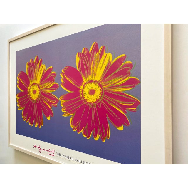 Andy Warhol Foundation Vintage Offset Lithograph Print Framed Large Pop Art Poster " Daisy " 1982 For Sale - Image 10 of 12