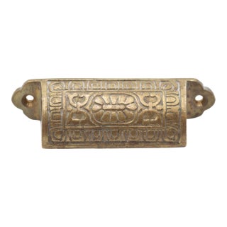 Antique 4 In. Victorian Bronze Bin Pull For Sale