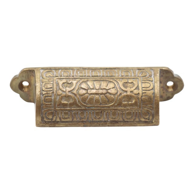 Antique 4 In. Victorian Bronze Bin Pull For Sale