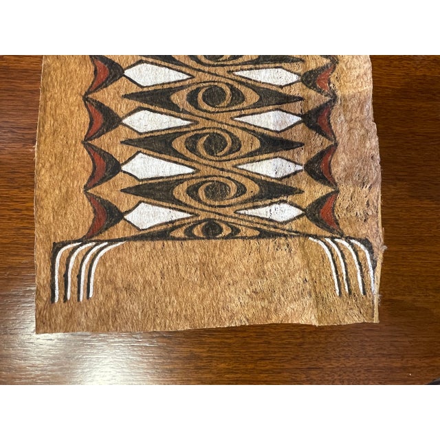 Paper 1960s Painted Bark Cloth Papua New Guinea For Sale - Image 7 of 10