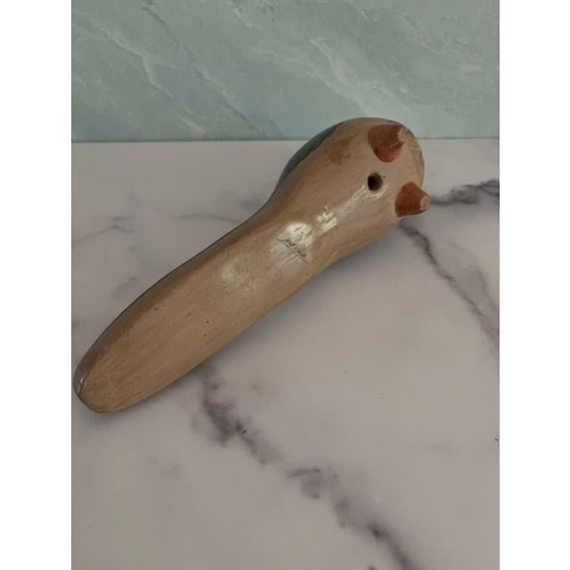 Mid 20th Century Mid-Century Mexican Painted Large Ceramic Bird Figurine For Sale - Image 5 of 7