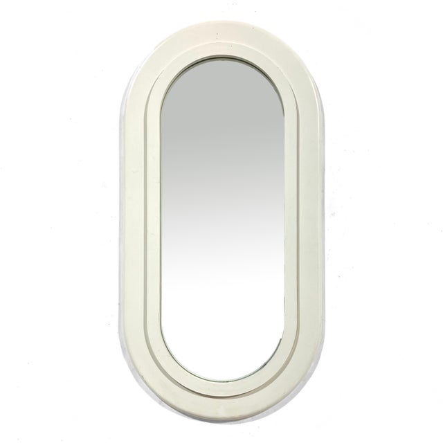 Mid-Century Modern 1970s Oval Wall Mirror by Sryoco For Sale - Image 3 of 5
