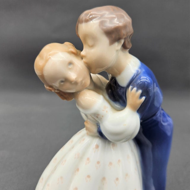 The First Kiss Figurine in Porcelain by Claire Weiss for Bing & Grøndahl, 1950s For Sale - Image 3 of 6