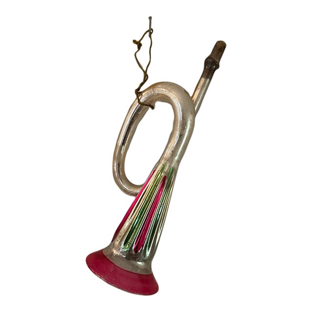 Antique French Horn Christmas Ornament For Sale