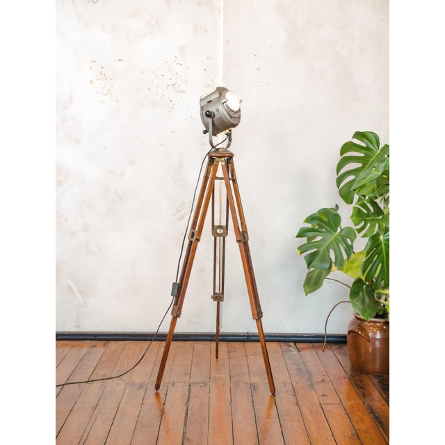 Vintage French Theater Spotlight Floor Lamp, 1950s For Sale - Image 15 of 18