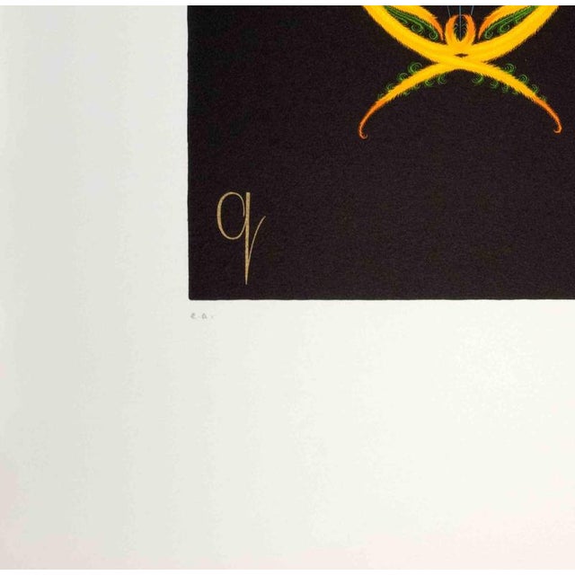 Letter q - from the suite letters of the alphabet is a contemporary artwork realized by erté (romain de tirtoff)....