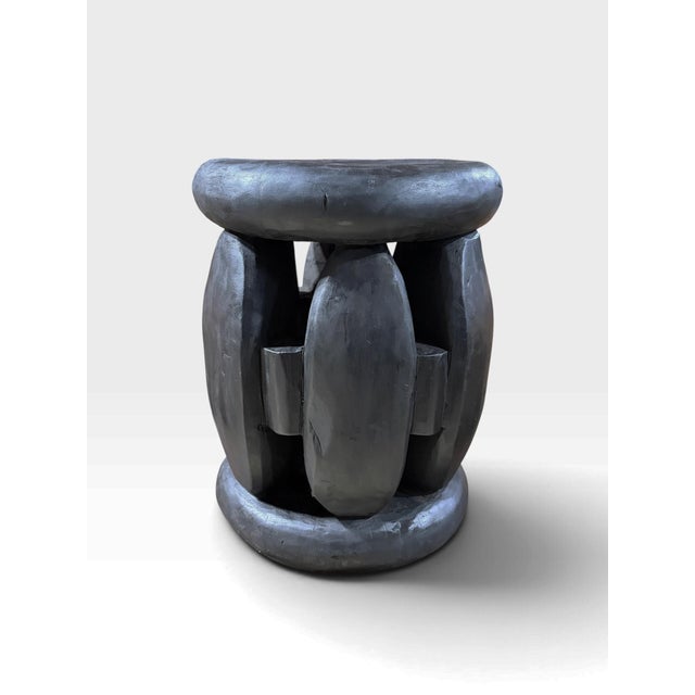 Vintage Tribal Nobility Wood Bamileke Stool/Table Cameroon 17" H For Sale In New York - Image 6 of 7