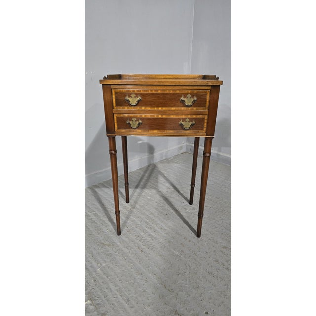2-Drawer Side Table, 1900s For Sale - Image 4 of 9