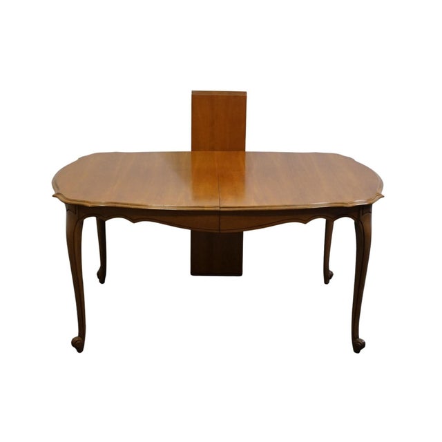 Wood Broyhill Furniture Solid Hard Rock Maple Country French Provincial Dining Table For Sale - Image 7 of 10
