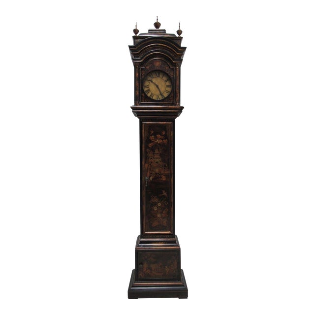 Ethan Allen Asian Inspired Chinoiserie Grandmothers Floor Clock