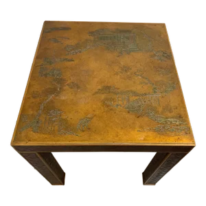 1980s Drexel Modernist Chinoiserie Style End Table