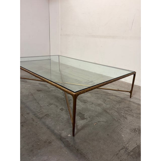 Restoration Hardware Rh Modern Thaddeus Glass Rectangular Coffee Table For Sale - Image 4 of 9