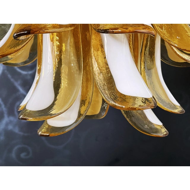 Vintage Italian Caramel Murano Glass Chandelier from Mazzega, 1970s For Sale - Image 9 of 18