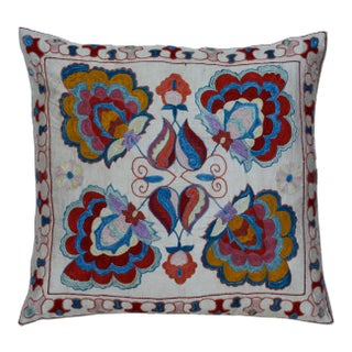 Late 20th Century Handwoven Silk Pillow For Sale