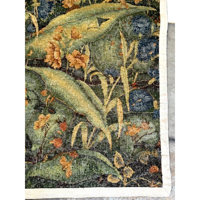 Arts & Crafts/ William Morris Style Verdure Tapestry Birds, Butterflies Foliage For Sale In West Palm - Image 6 of 16