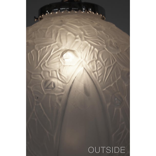 French Art Deco Pendant Light by A. Delatte 1920s France For Sale - Image 11 of 13