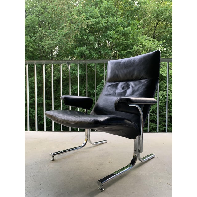 Leather DS 2030 Armchairs with Ottoman by Hans Eichenberger for de sede, 1990s, Set of 2 For Sale - Image 11 of 16