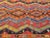 Boho Chic Blue and Orange Vintage Turkish Kilim Rug - 64.5" X 110" For Sale - Image 3 of 10