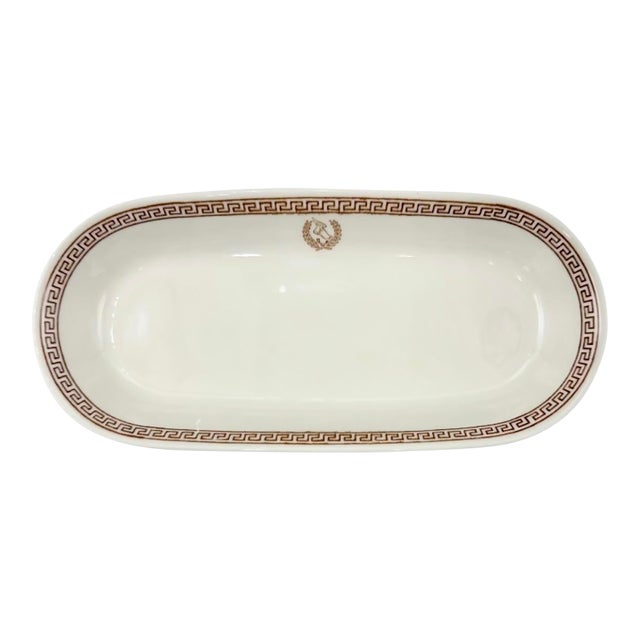 Vintage New York Athletic Club Winged Foot Ceramic Dish For Sale