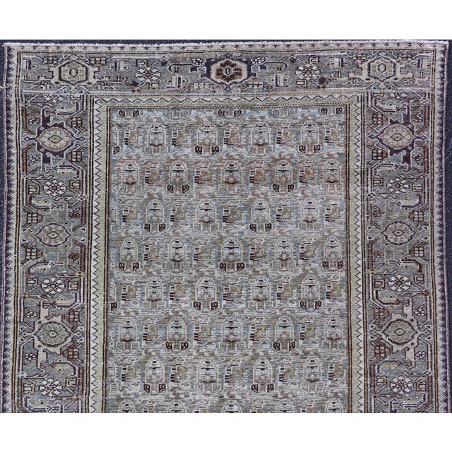 1920s Antique Persian Malayer Rug With Intricate Geometric Patterns 4'1 X 7'2 For Sale - Image 5 of 11
