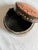 Vintage 1970s Kashmiri Papier Mâché Floral Trinket Box Black Pink and Gold For Sale - Image 10 of 11