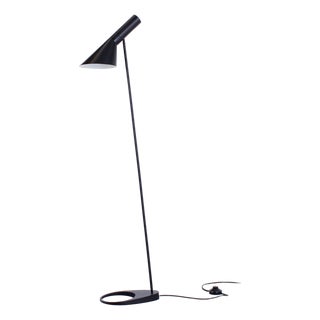 Black Visor Floor Lamp by Arne Jacobsen for Louis Poulsen, 1960s For Sale