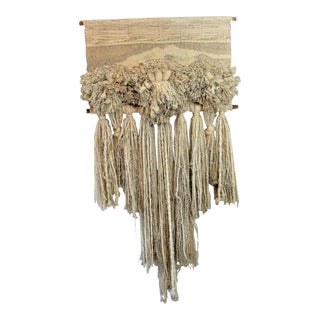 Vintage Fiber Art Wall Hanging For Sale