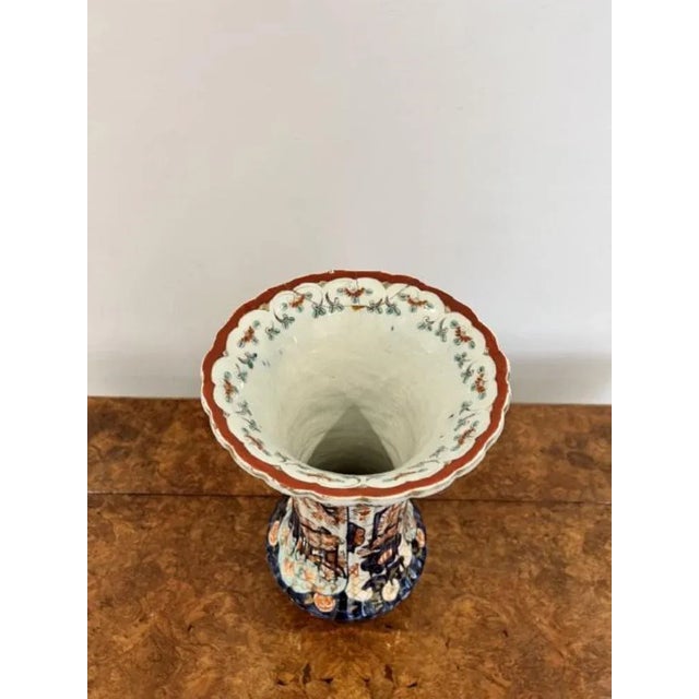 Ceramic Large Japanese Imari Vases, 1900s, Set of 2 For Sale - Image 7 of 8