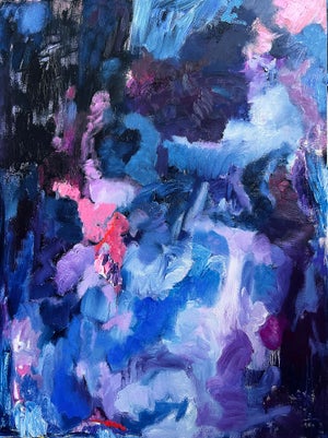 "Waves" by Monica Shulman Contemporary Abstract Expressionist Oil Painting