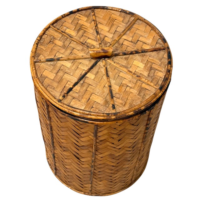 Tortoise Rattan Laundry Basket/Storage Bin For Sale In Miami - Image 6 of 12