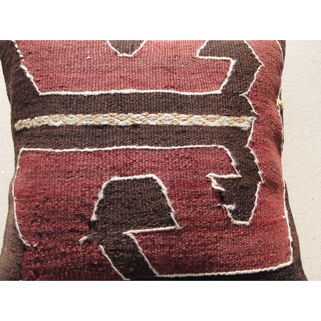 Textile Kilim Rug Pillow Cover 16" For Sale - Image 7 of 12