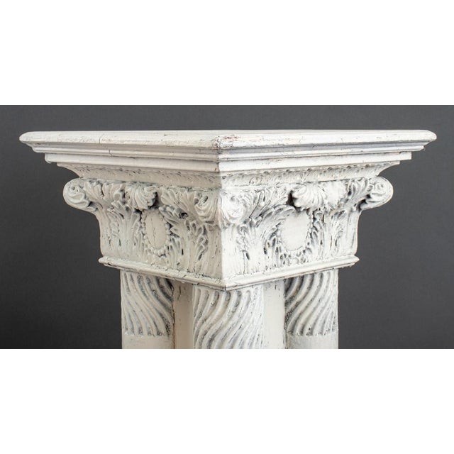 Neoclassical Painted Wood Pedestal / Plant Stand For Sale In New York - Image 6 of 7