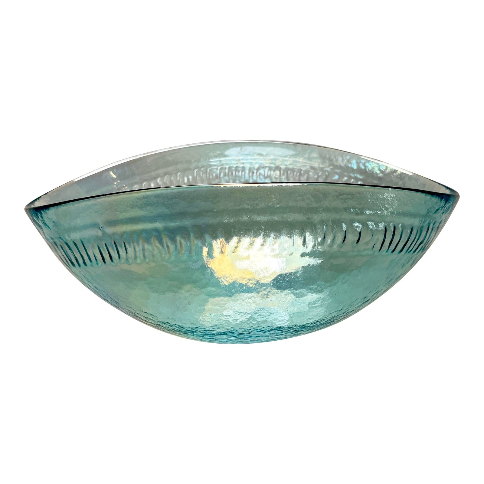 Extracteur à Jus Yalos Casa Murano Par Giorgio Cugliari - Verre Bleu Satiné - Italie 1972