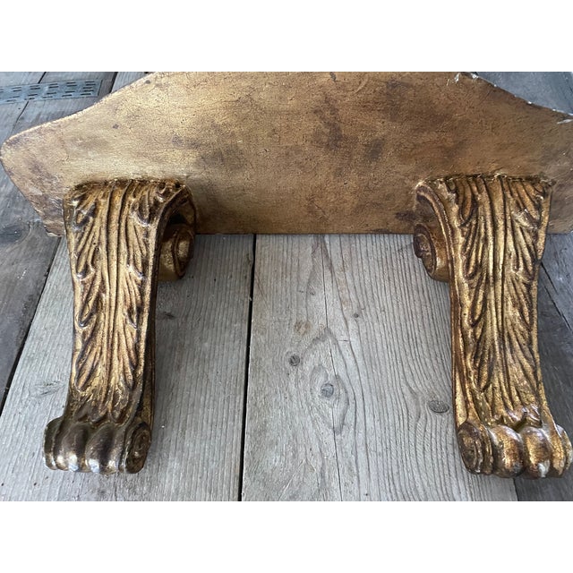 Mid-Century Modern Italian Gilded Shelves, Set of 2 For Sale - Image 3 of 10