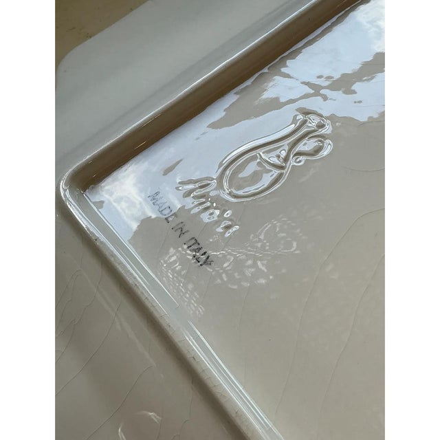 Vintage Italian Embossed Ceramic Tray For Sale - Image 11 of 13