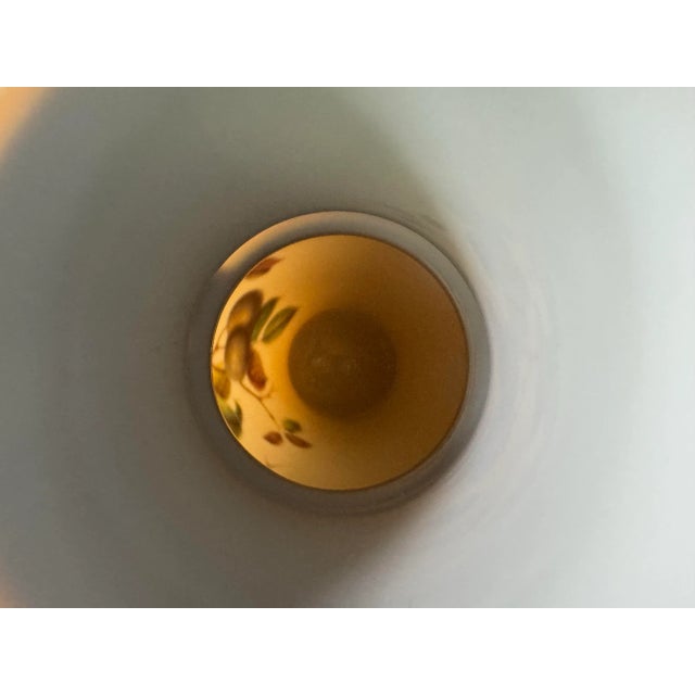 Antique French Opaline Hand Painted Floral Decorated Art Glass Vase For Sale - Image 6 of 7