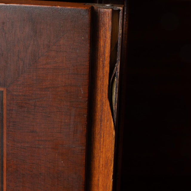 Wood Bowfront Mahogany Cabinet For Sale - Image 7 of 9