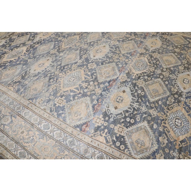 Zabihi Collection Oversize Geometric Antique Persian Malayer Rug For Sale - Image 4 of 12